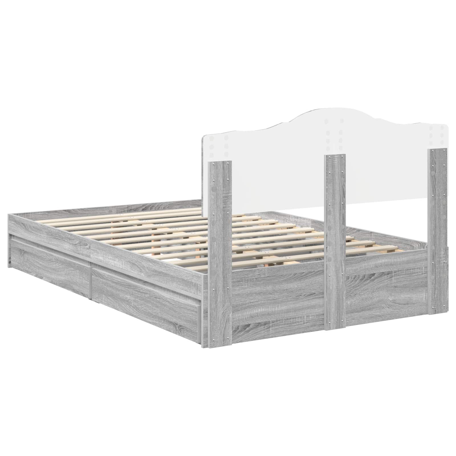 Laos voodi peaga sahtliga Hall Sonoma 120 x 190 cm Tehispuit 10 Kõik vajalik sinu aeda ja koju! Laos voodi peaga sahtliga Hall Sonoma 120 x 190 cm Tehispuit - Image 10