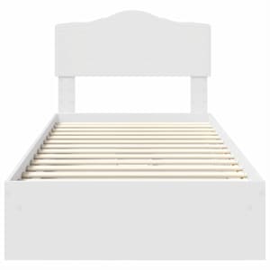 Postel s úložným prostorem Bílá 90 x 200 cm kompozitní dřevo - obrázek 8