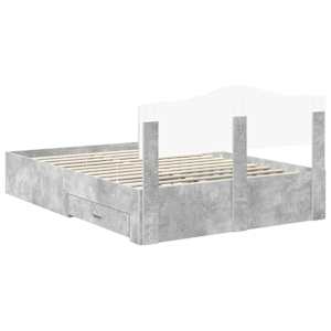 Rám postele s čelo Betonově šedá 150 x 200 cm kompozitní dřevo - obrázek 10