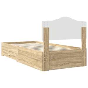 Rám postele s čelo Sonoma dub 100 x 200 cm kompozitní dřevo - obrázek 9