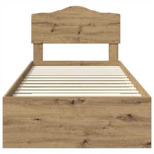 Rám postele s čelo Artisanový dub 100 x 200 cm kompozitní dřevo - obrázek 7