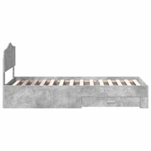 Rám postele s čelo Betonově šedá 90 x 200 cm kompozitní dřevo - obrázek 8