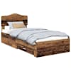 vidaXL Voodi raam sahtliga peaga Vana puit 90 x 190 cm Tehispuit