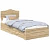 vidaXL Voodi raam sahtliga peaga Sonoma tamm 70 x 190 cm Tehispuit
