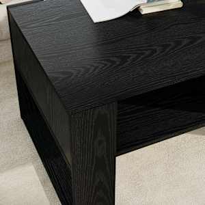 Konferenční stolek Černý dub 92 x 53 x 45 cm kompozitní dřevo - obrázek 4