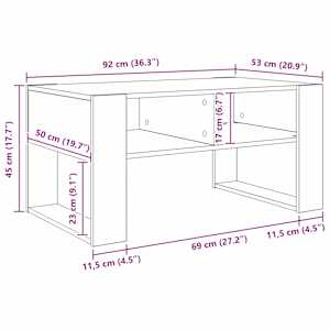 Konferenční stolek Sonoma dub 92 x 53 x 45 cm kompozitní dřevo - obrázek 10