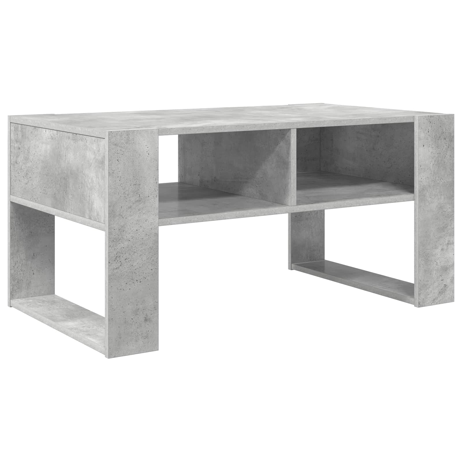 VidaXL Salontafel Met Opslag Beton Grijs 92 X 53 X 45 Cm Bewerkt Hout