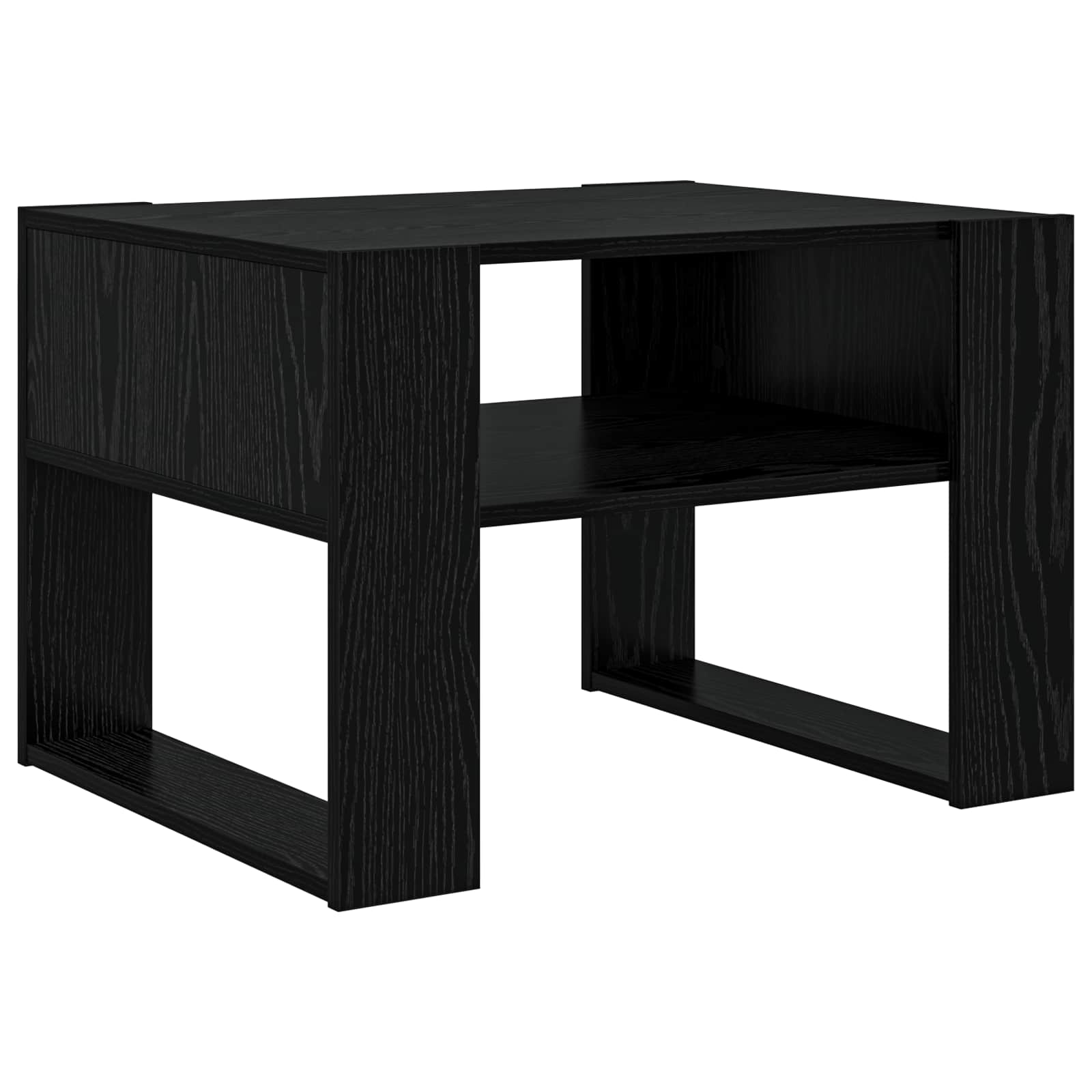 vidaXL Masă de cafea Stejar Negru 66 x 53 x 45 cm Lemn compozit