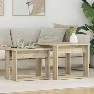 Set kavno mizico 2 pcs Sonoma hrast Konstruiran les