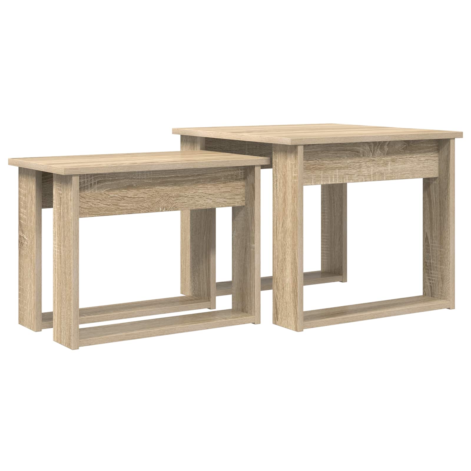 Koffietafel Set 2 pcs Sonoma Eiken Bewerkt hout | luizaXL | Dé meubelwinkel voor elk interieur Koffietafel Set 2 pcs Sonoma Eiken Bewerkt hout - Afbeelding 2