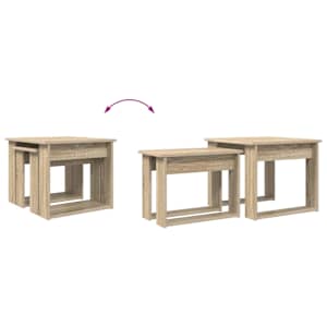 Sada konferenčních stolků 2 pcs Sonoma dub kompozitní dřevo - obrázek 12