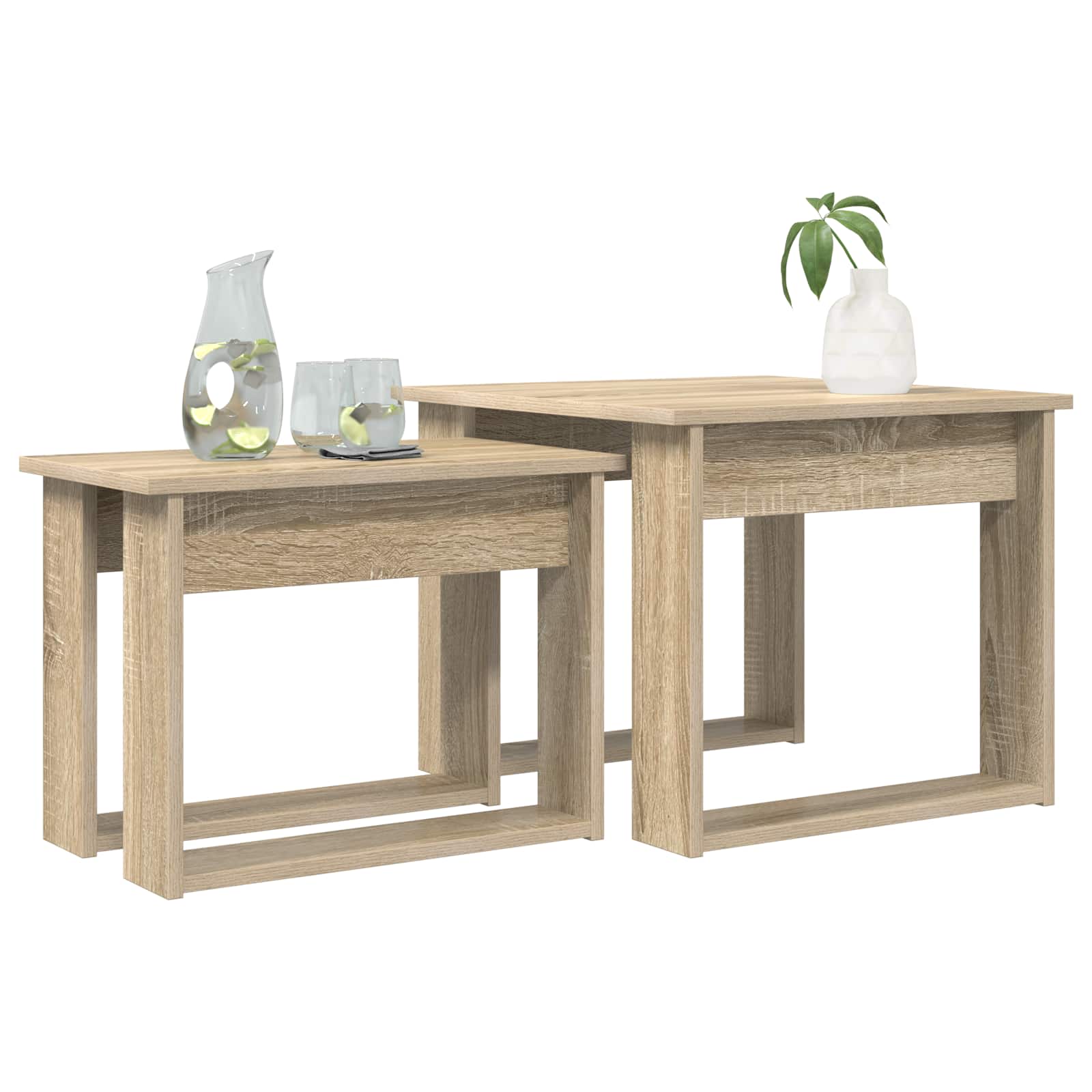 Koffietafel Set 2 pcs Sonoma Eiken Bewerkt hout | luizaXL | Dé meubelwinkel voor elk interieur Koffietafel Set 2 pcs Sonoma Eiken Bewerkt hout - Afbeelding 3