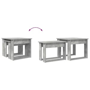 Sada konferenčních stolků 2 pcs Betonově šedá kompozitní dřevo - obrázek 12