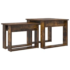 vidaXL Kohvilauda komplekt 2 tk Suitsetatud tamm 50 x 52 x 42 cm