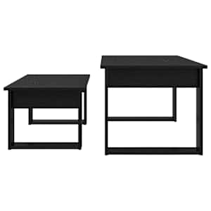 Sada konferenčních stolků 2 pcs Černý dub kompozitní dřevo - obrázek 9