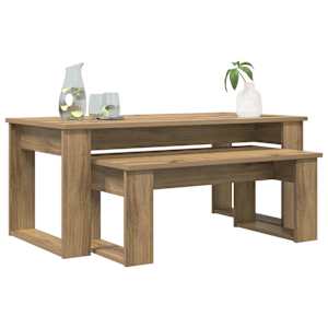Sada konferenčních stolků 2 pcs Artisanový dub kompozitní dřevo - obrázek 3