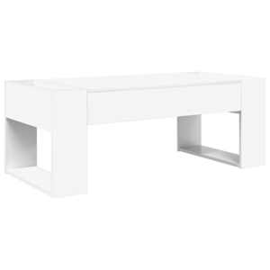 vidaXL Kohvilaud Valge 110 x 50 x 41 cm Tehispuit