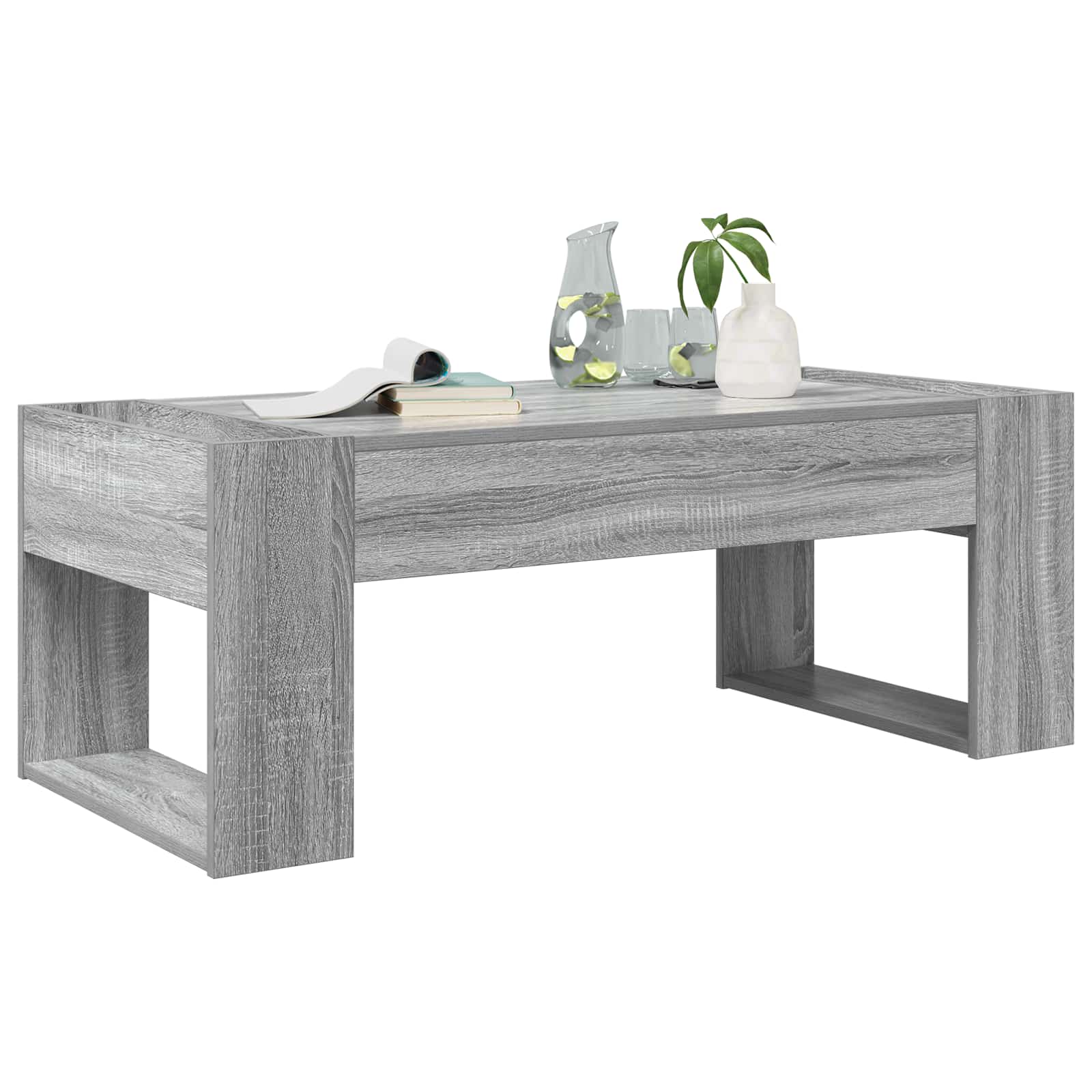 vidaXL Salontafel Grijs Sonoma 110 x 50 x 41 cm Bewerkt hout
