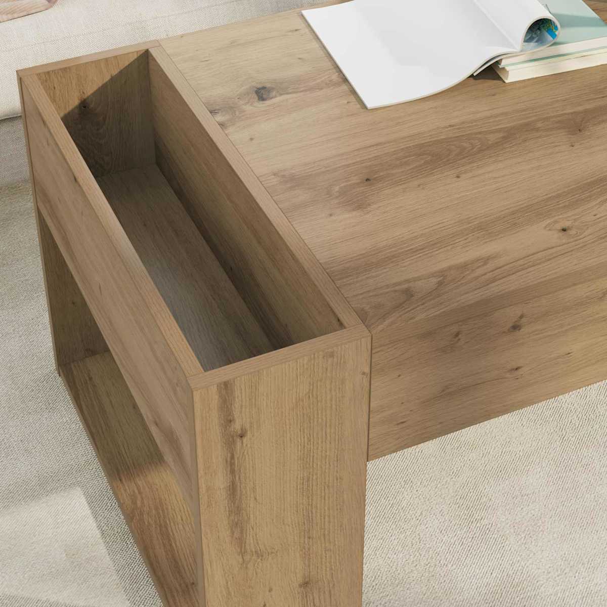 Sofabord 110 x 50 x 41 cm Konstrueret træ - Billede 4