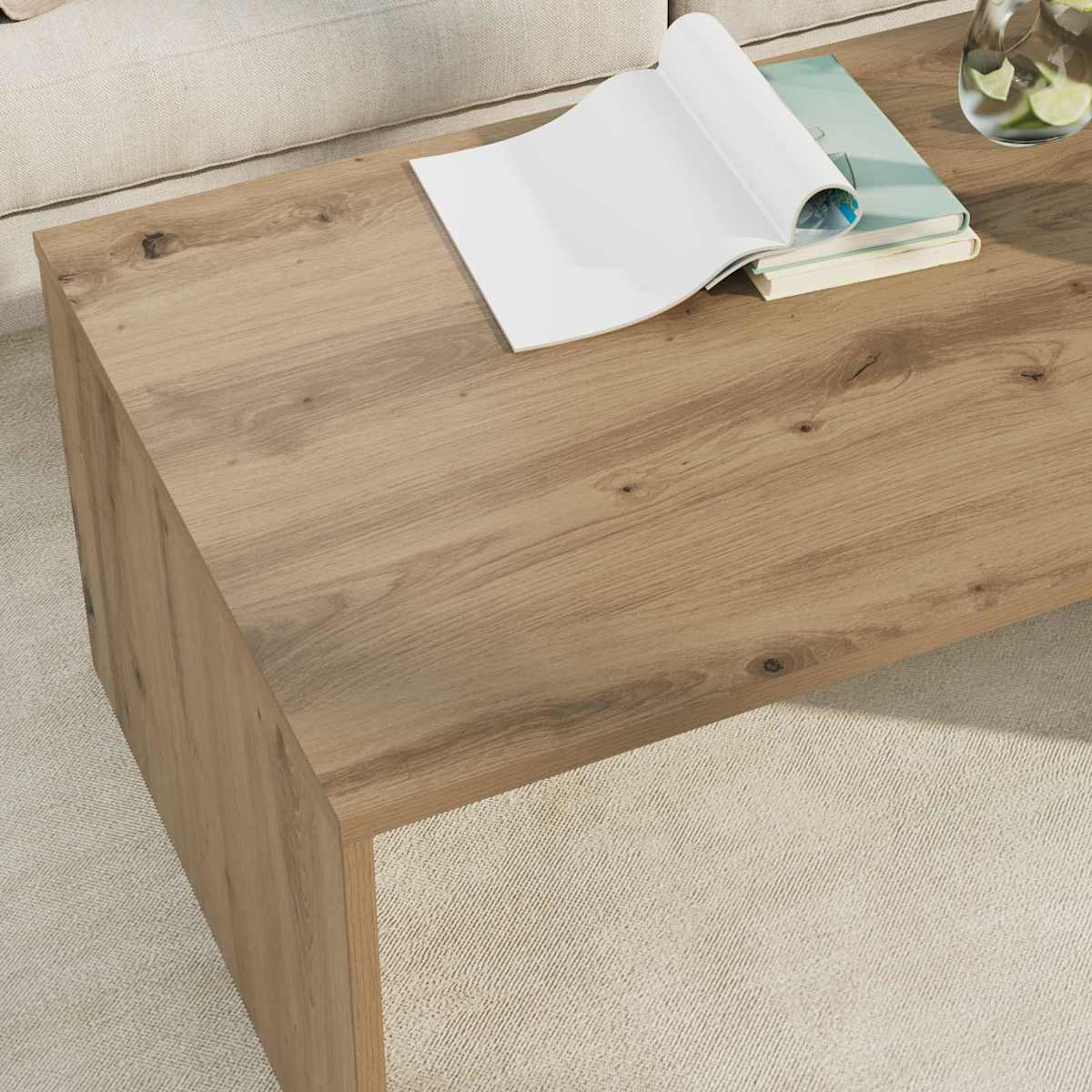 Sofabord 95 x 50 x 34 cm Konstrueret træ - Billede 4