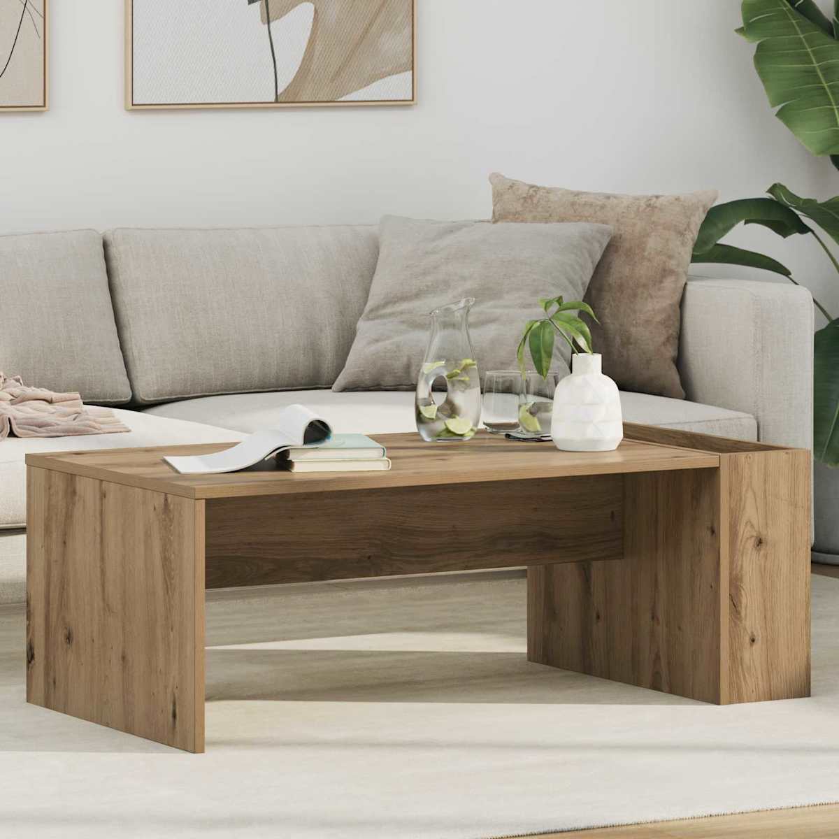 Sofabord 95 x 50 x 34 cm Konstrueret træ