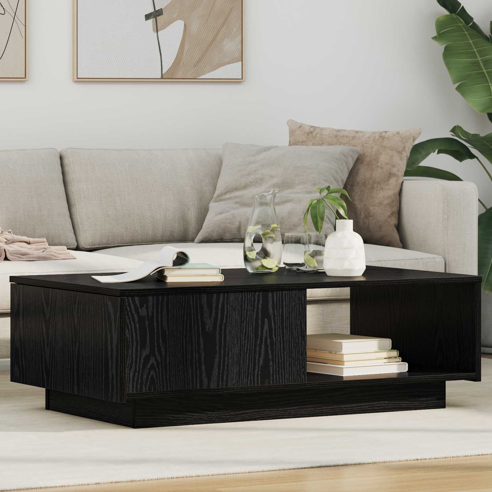 Klubska miza Črna Orehovina 95 x 55 x 31 cm Konstruiran les