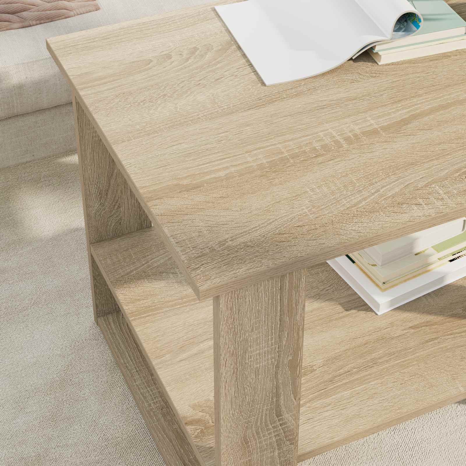 Salontafel Sonoma Eiken 72 x 50 x 50 cm Bewerkt hout | luizaXL | Dé meubelwinkel voor elk interieur Salontafel Sonoma Eiken 72 x 50 x 50 cm Bewerkt hout - Afbeelding 4