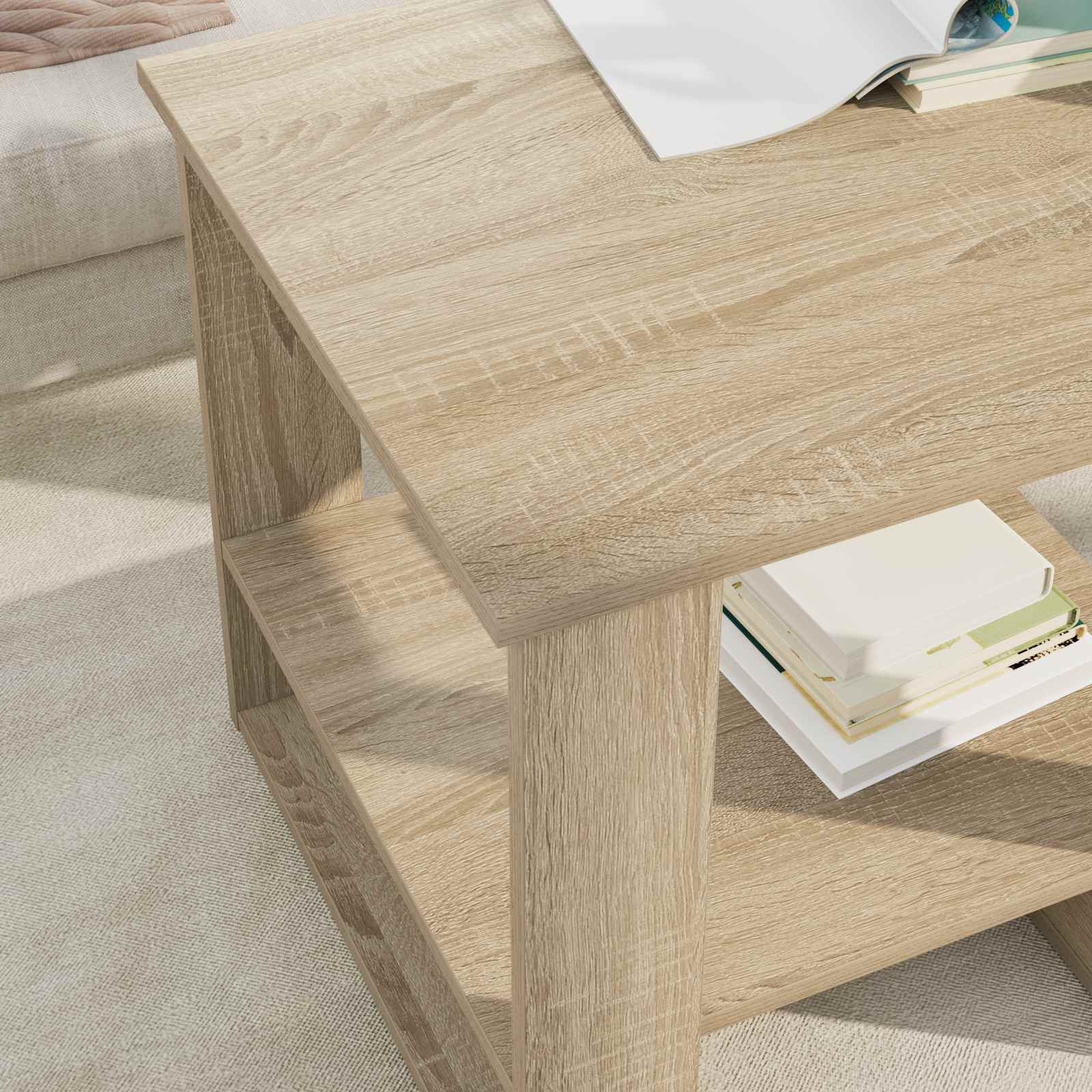 Salontafel Sonoma Eiken 51 x 50 x 50 cm Bewerkt hout | luizaXL | Dé meubelwinkel voor elk interieur Salontafel Sonoma Eiken 51 x 50 x 50 cm Bewerkt hout - Afbeelding 4
