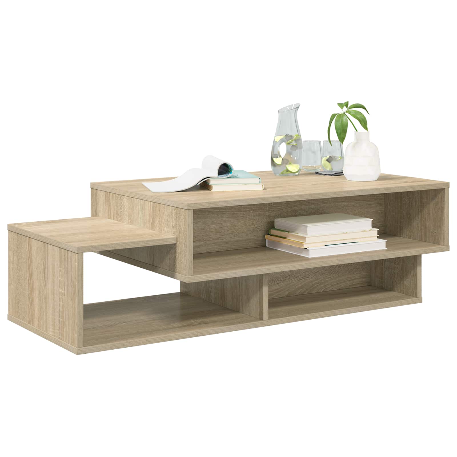 vidaXL Salontafel Sonoma Eiken 105 x 50 x 32,5 cm Bewerkt hout