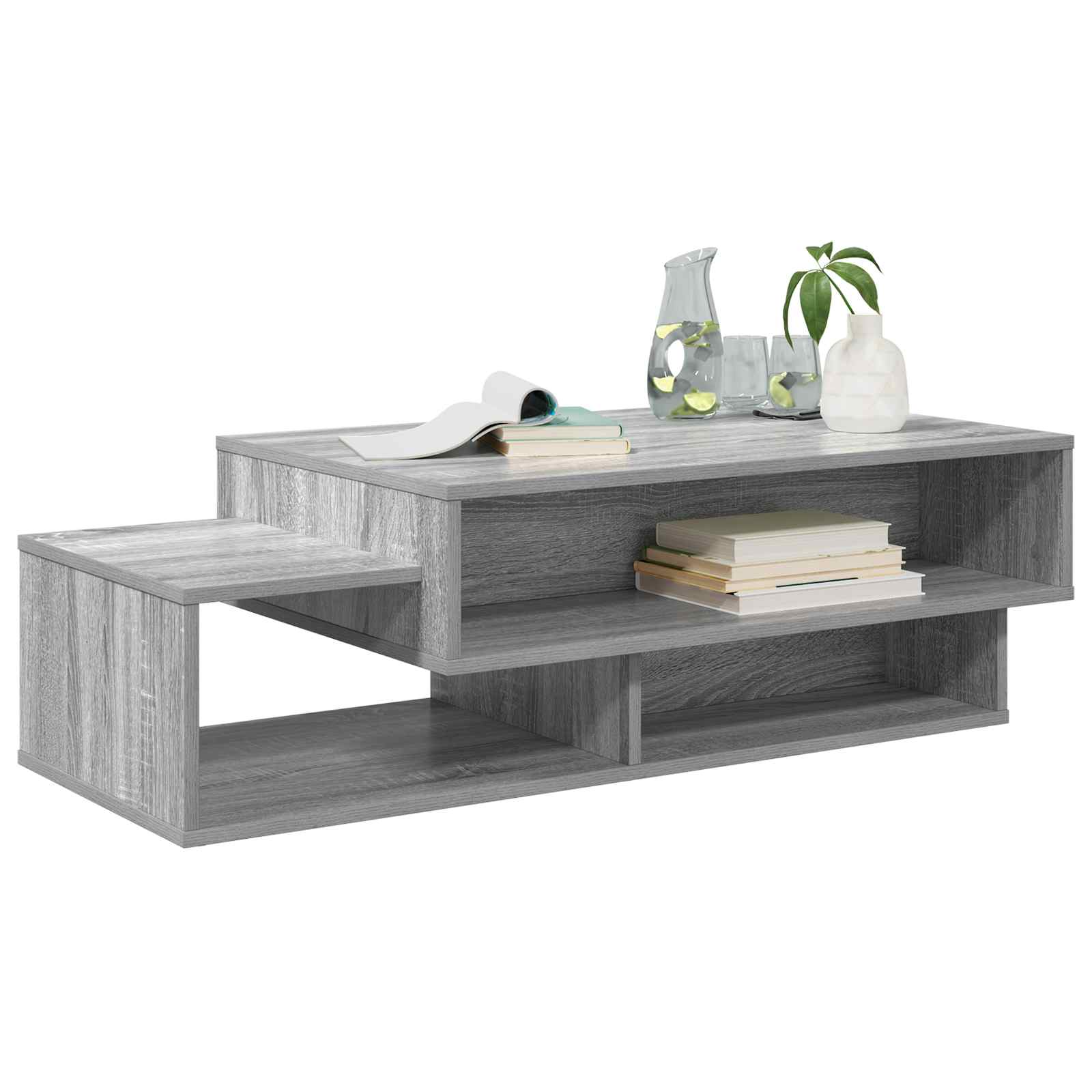 vidaXL Salontafel Grijs Sonoma 105 x 50 x 32,5 cm Bewerkt hout