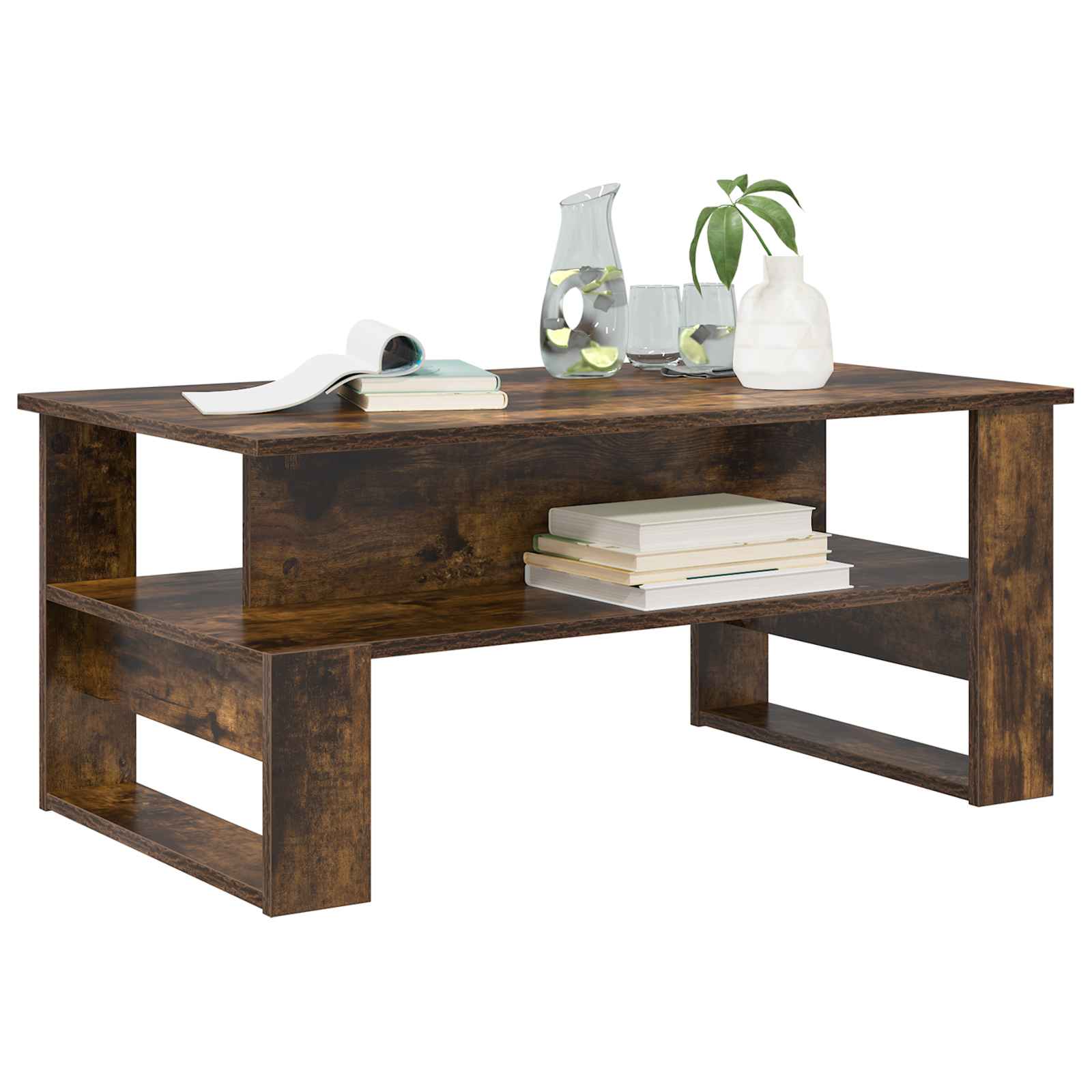 Klubska miza Dimljeni oreh 90 x 50 x 40 cm Konstruiran les - slika 3