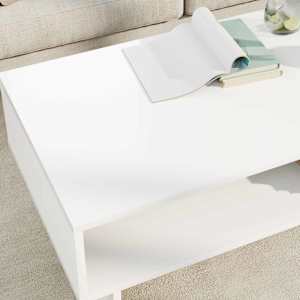 Konferenční stolek Bílá 100 x 46 x 35 cm kompozitní dřevo - obrázek 4