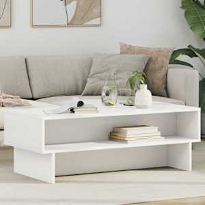 Klubska miza Bela 100 x 46 x 35 cm Konstruiran les