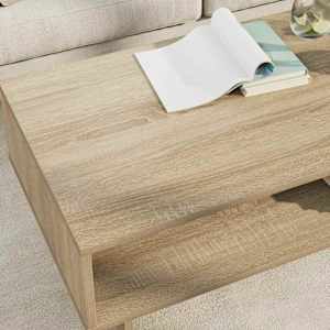 Konferenční stolek Sonoma dub 100 x 46 x 35 cm kompozitní dřevo - obrázek 4