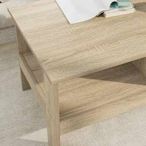 Konferenční stolek Sonoma dub 90 x 50 x 45 cm kompozitní dřevo - obrázek 4