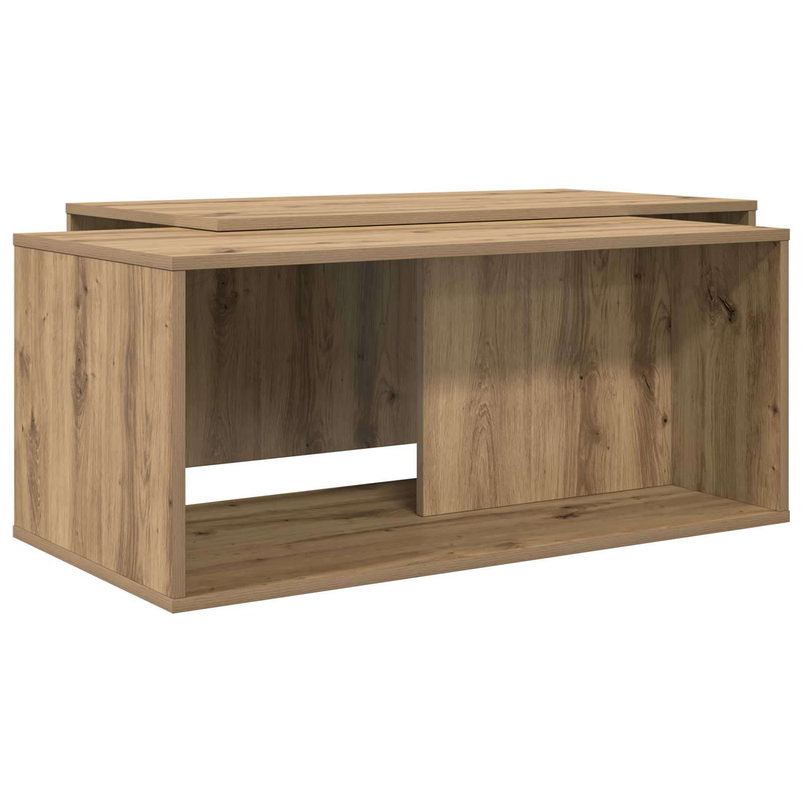 Koffietafel Set 2 pcs Artisan Eiken Bewerkt hout | luizaXL | Dé meubelwinkel voor elk interieur Koffietafel Set 2 pcs Artisan Eiken Bewerkt hout - Afbeelding 2