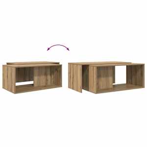 Sada konferenčních stolků 2 pcs Artisanový dub 90 x 48 x 40 cm - obrázek 13