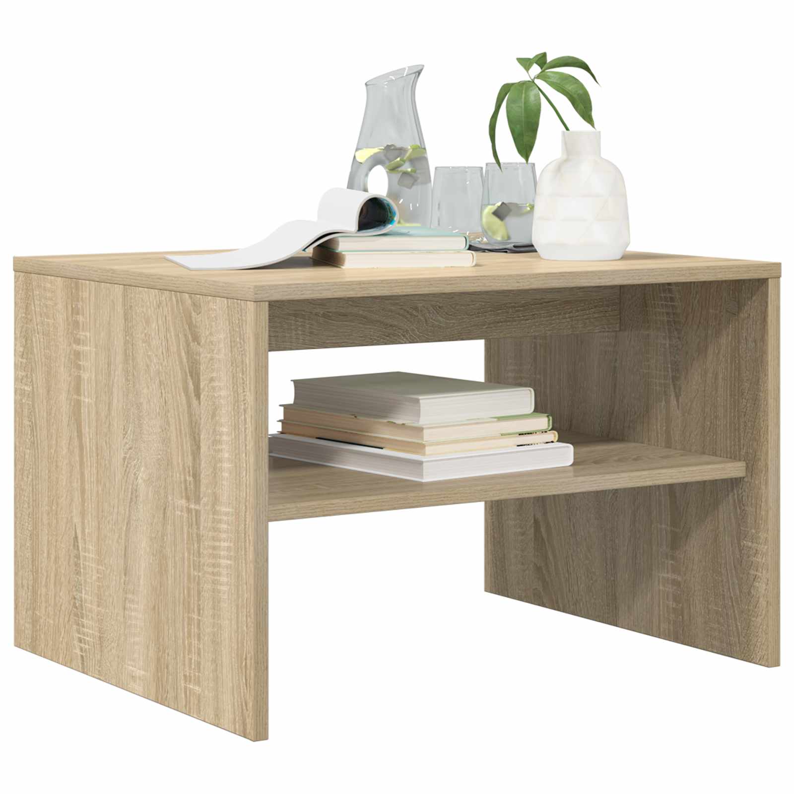 vidaXL Salontafel Sonoma Eiken 60 x 50 x 40 cm Bewerkt hout