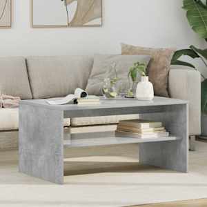 Klubska miza Betonsko siva 80 x 50 x 40 cm Konstruiran les