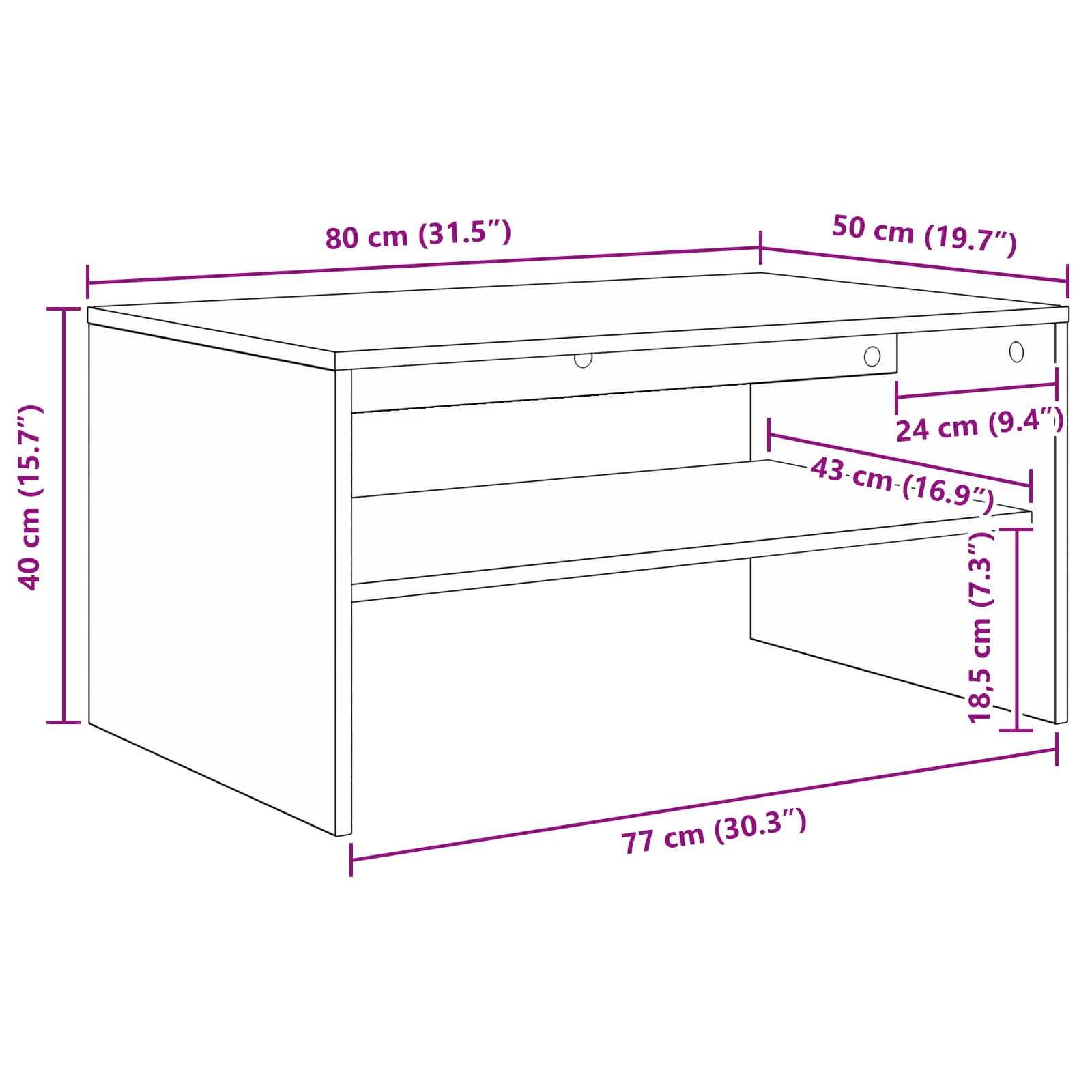 Kafijas galdiņš Vecs koks 80 x 50 x 40 cm Inženierijas koks