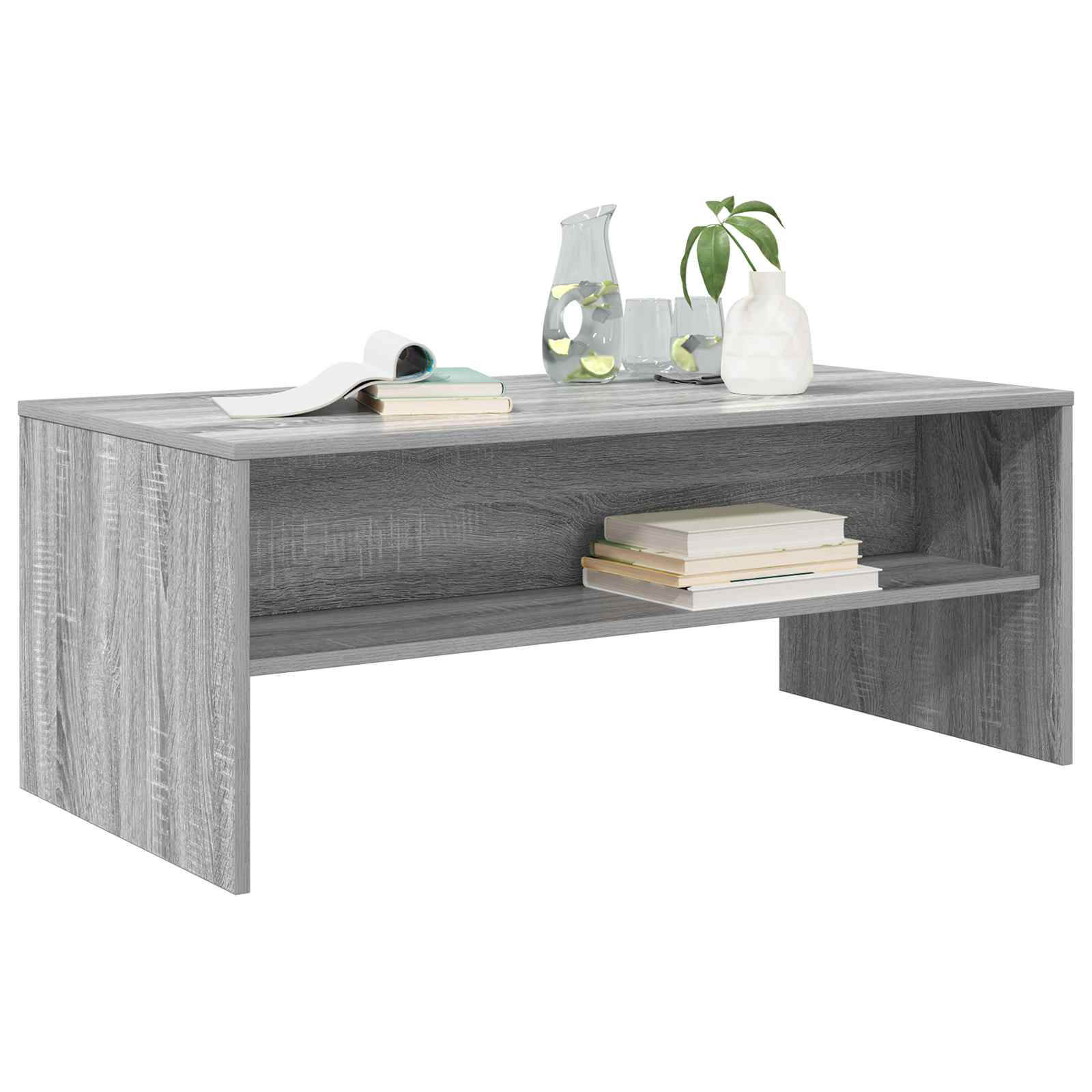 Klubska miza Siva Sonoma 100 x 50 x 40 cm Konstruiran les - slika 3