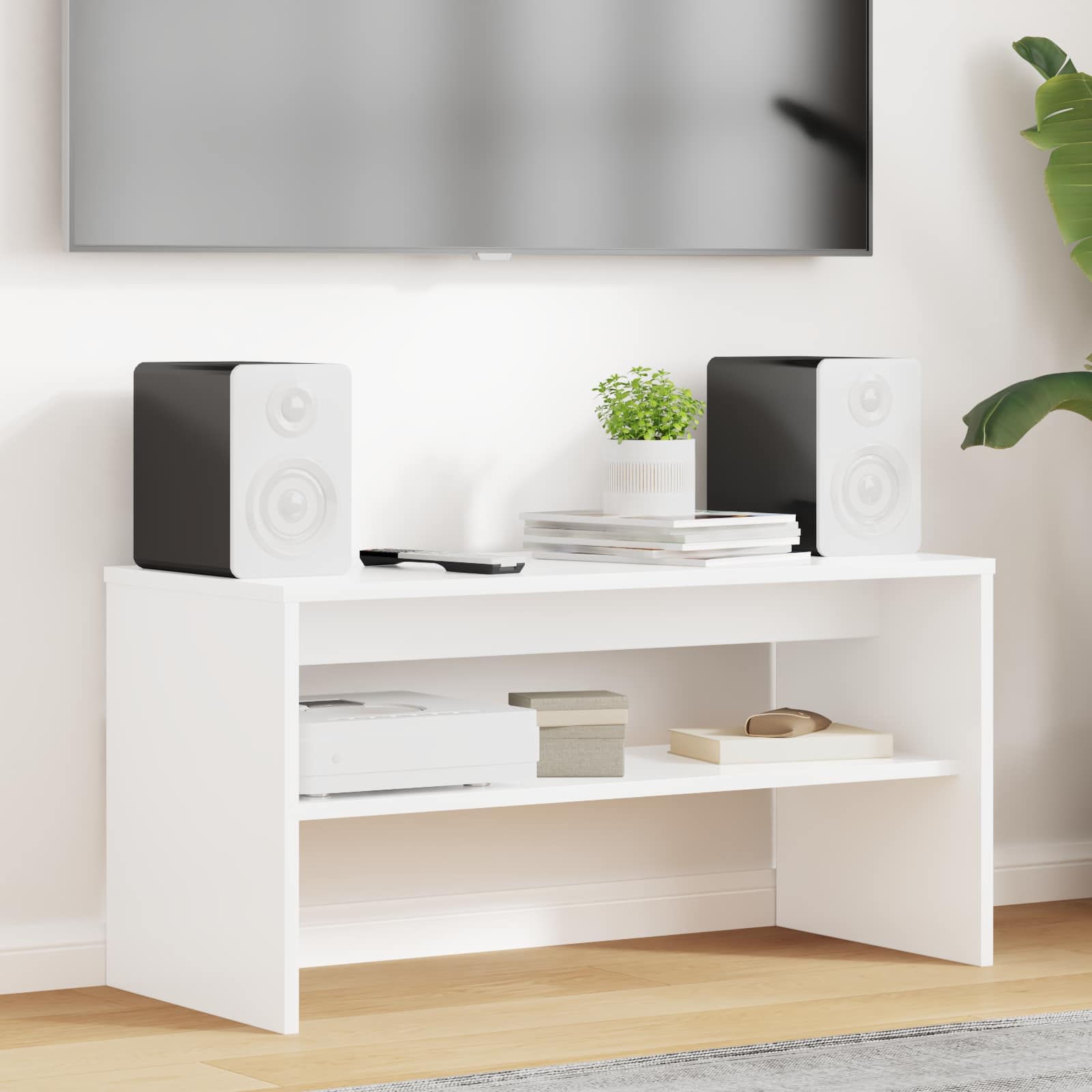 vidaXL TV-Schränk Weiß 80 x 35 x 40 cm Holzwerkstoff