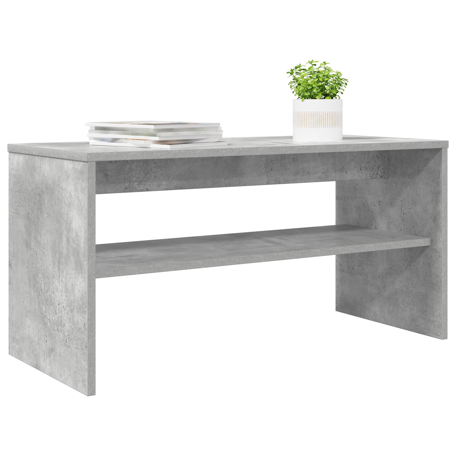 vidaXL TV-kast Beton Grijs 80 x 35 x 40 cm Bewerkt hout