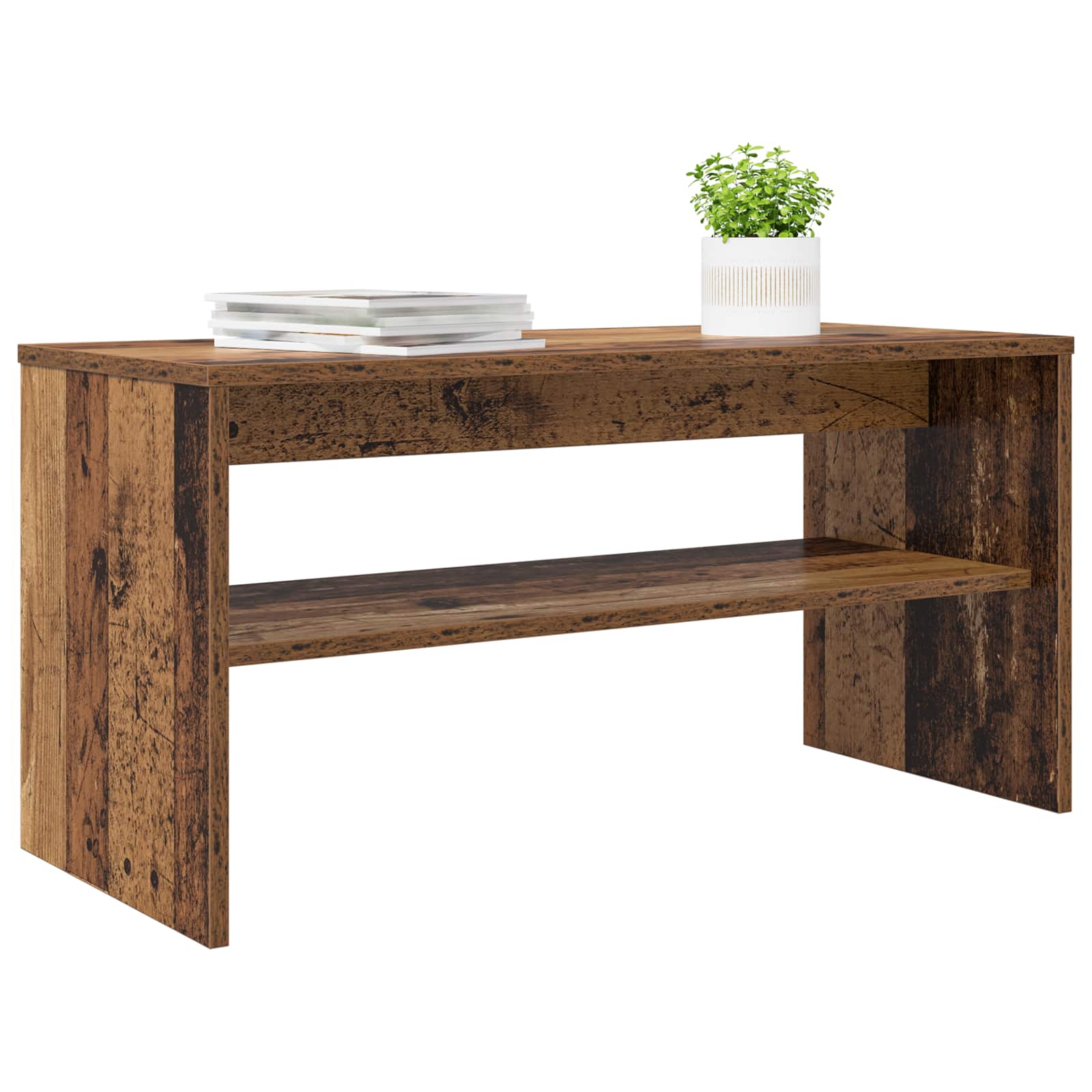 vidaXL TV-kast Oudhout 80 x 35 x 40 cm Bewerkt hout