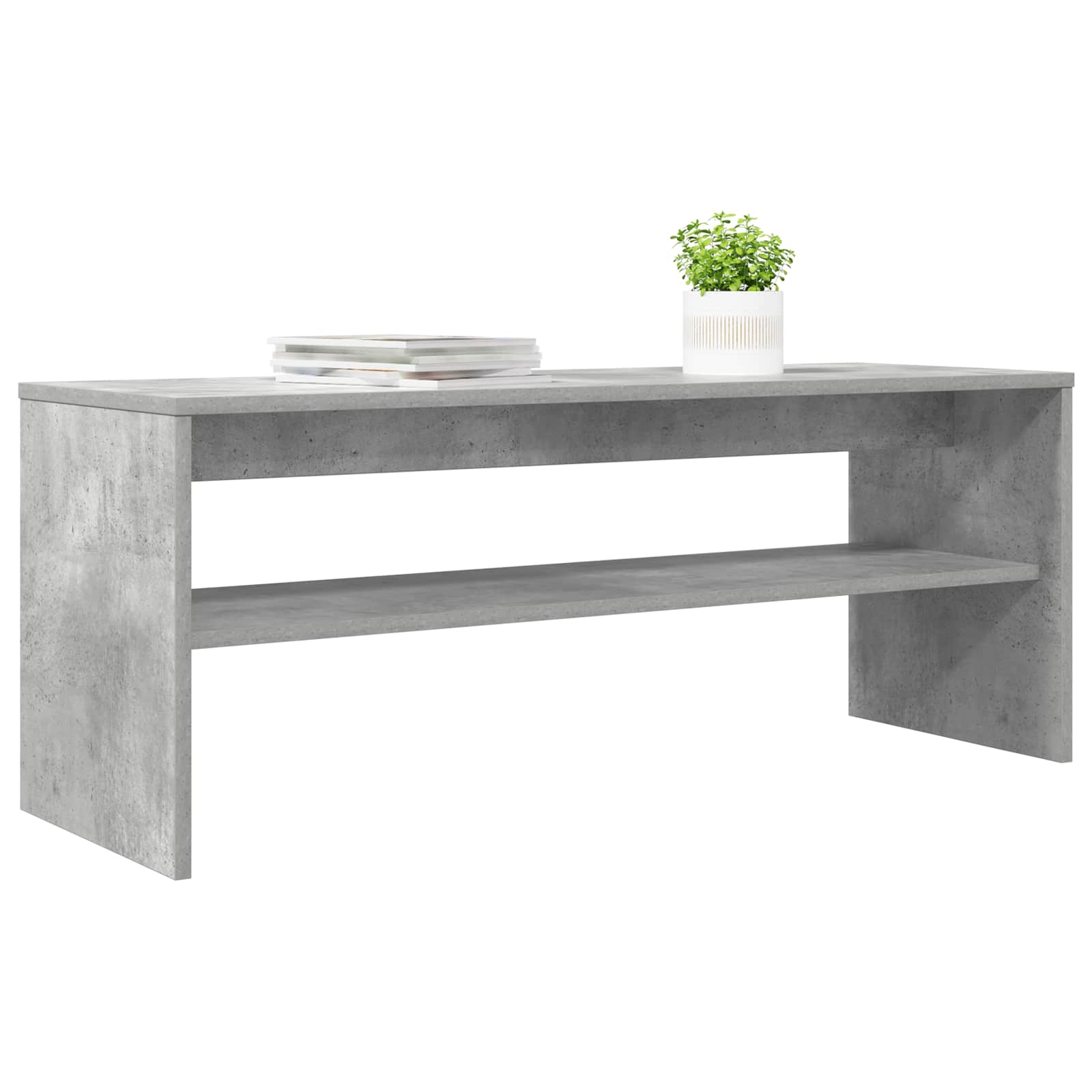 vidaXL TV-kast Beton Grijs 100 x 35 x 40 cm Bewerkt hout