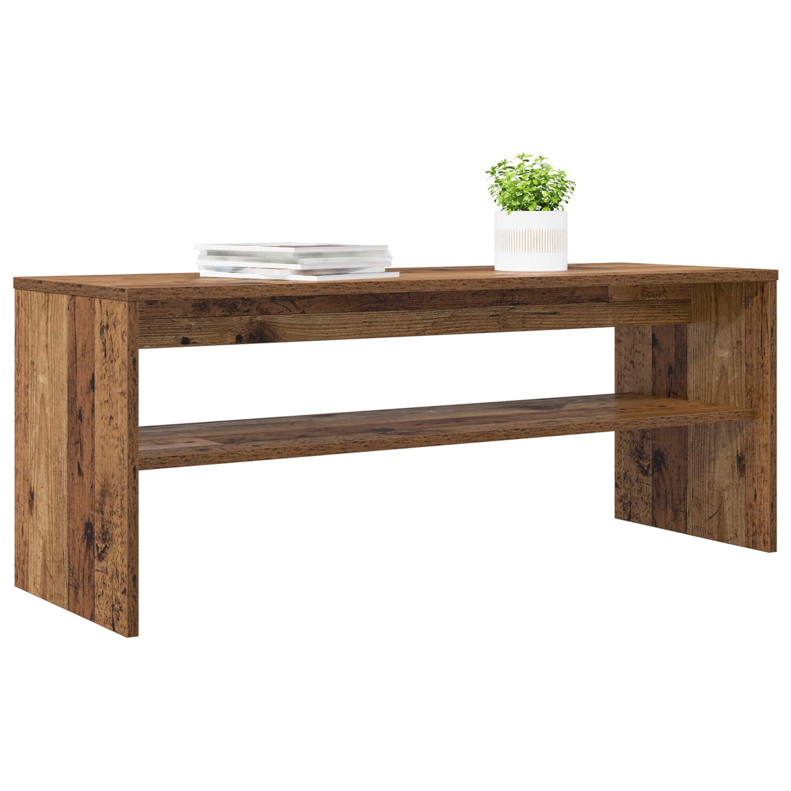 vidaXL TV-kast Oudhout 100 x 35 x 40 cm Bewerkt hout