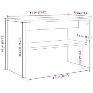 Televizní skříň 60 x 30 x 40 cm Staré dřevo kompozitní dřevo - obrázek 10