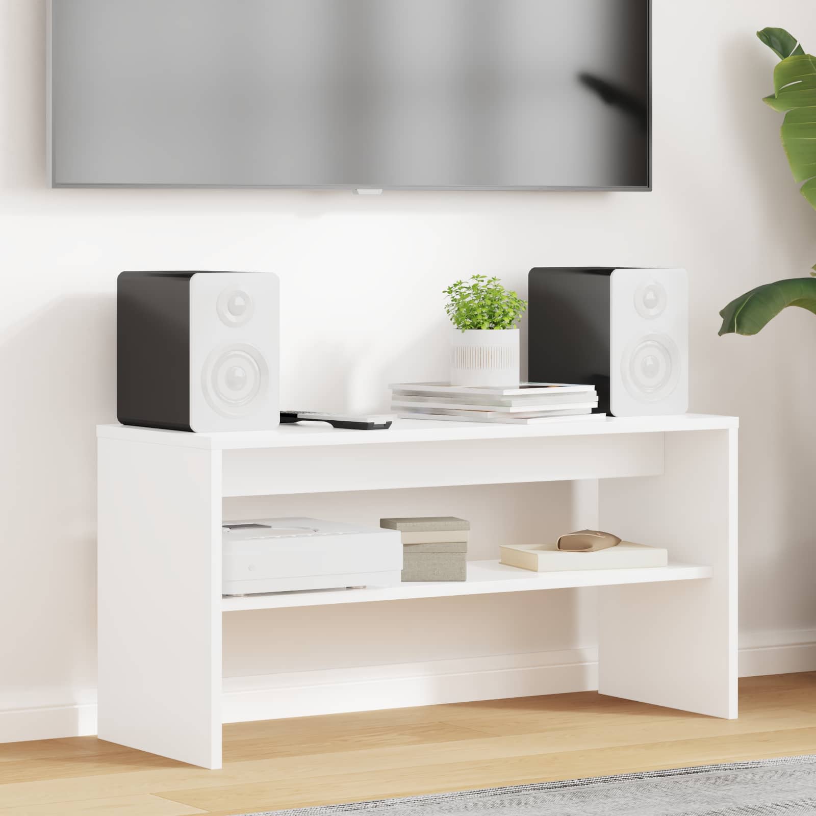 TV omarica Bela 80 x 30 x 40 cm Konstruiran les