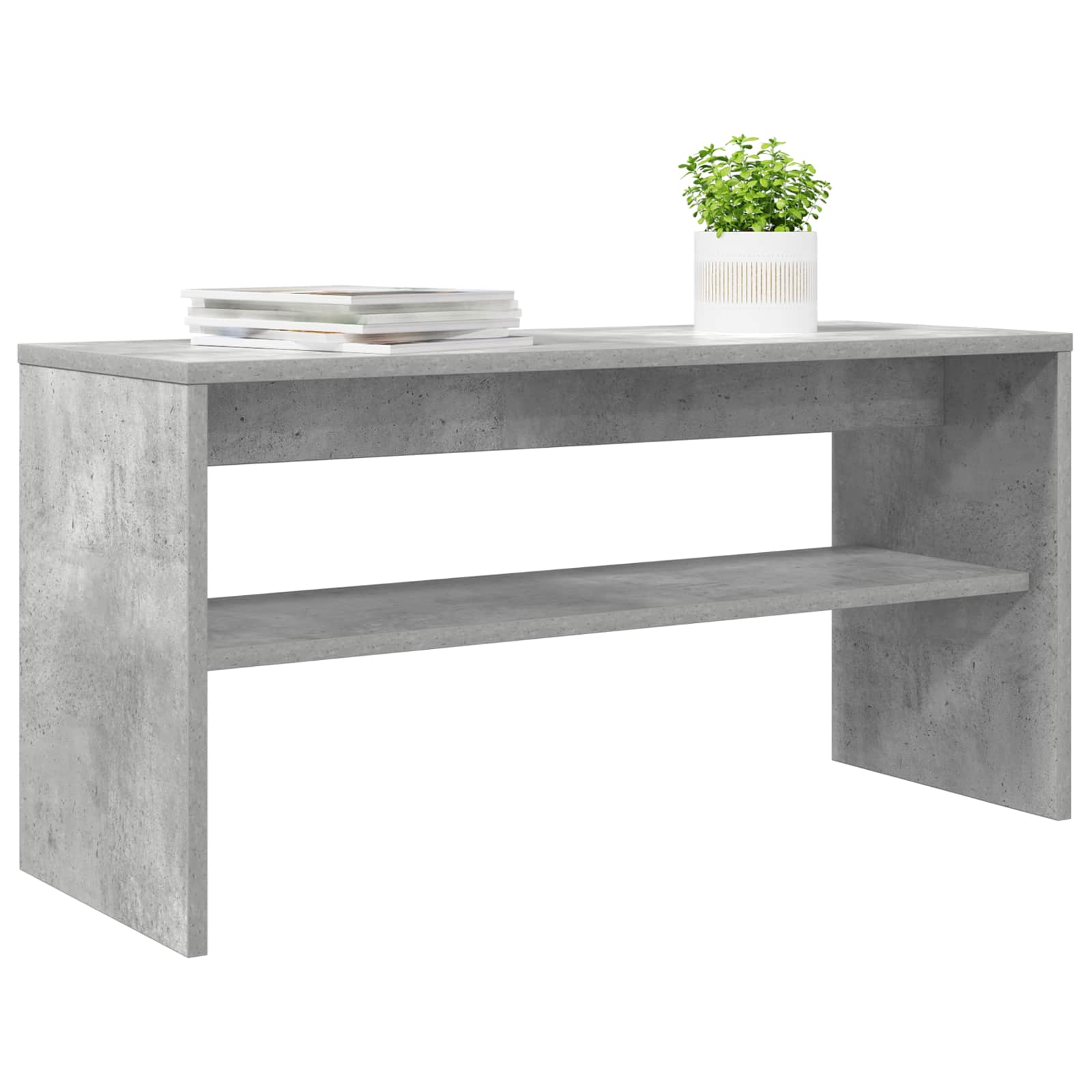 vidaXL TV-kast Beton Grijs 80 x 30 x 40 cm Bewerkt hout