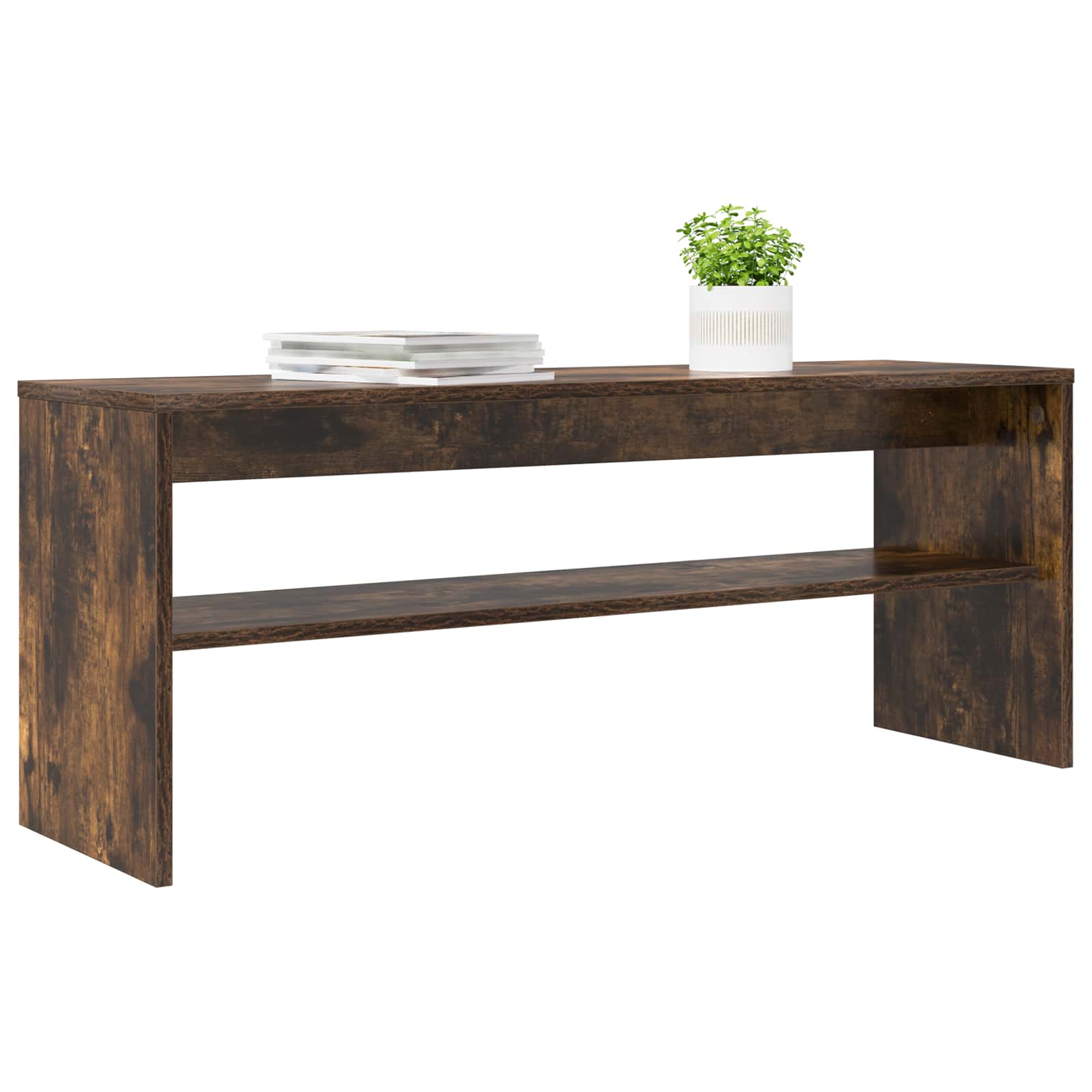 vidaXL TV-kast Gerookt eiken 100 x 30 x 40 cm Bewerkt hout